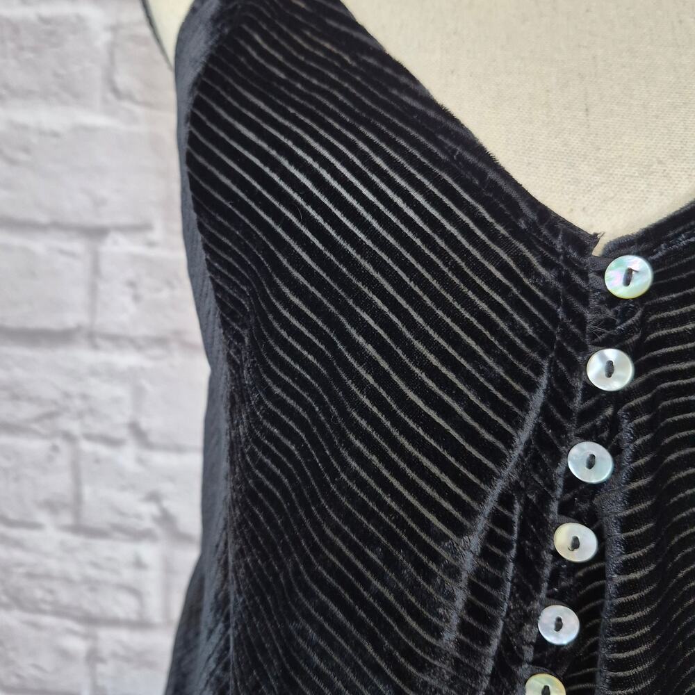 Free People Intimately Shimmy Shaker Velvet Camisole Tank Black Women's Size XS - Picture 4 of 10